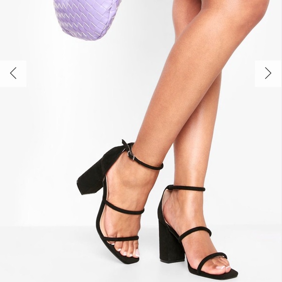 Boohoo Shoes - Black Mule Heels Size 6